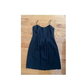JUICY COUTURE Black Spaghetti Strap SILK Lined Y2K Vintage Dress Size 14